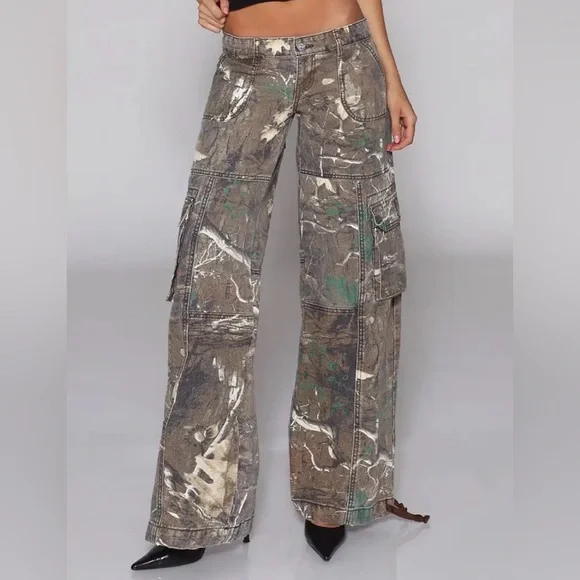 Revice Amelia Oakland cargo camo pant low rise NWT - grunge Streetwear camp - Picture 8 of 11